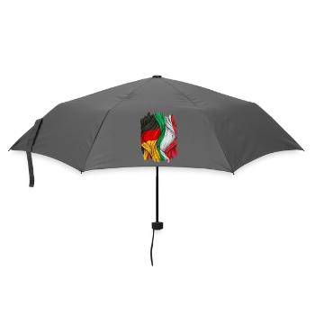 Stolz auf die Deutschland und Italien Flagge - Regenschirm (klein) - Grau - Vorne