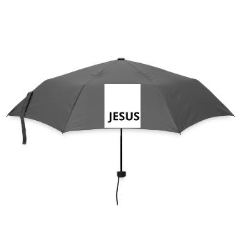 JESUS - Regenschirm (klein) - Grau - Vorne