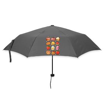 Kawaii Picknick | Sommer & Outdoor - Regenschirm (klein) - Grau - Vorne