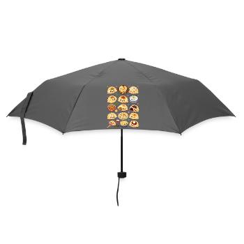 Kawaii Pierogi | Polnische Küche - Regenschirm (klein) - Grau - Vorne