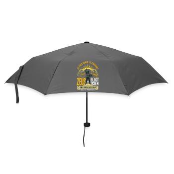 Zeus- oder Elektriker-Humorjob - Regenschirm (klein) - Grau - Vorne