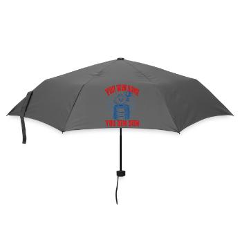  Du Gewinnst Ein Paar, Du Dim Sum Knödel Trophäe - Regenschirm (klein) - Grau - Vorne