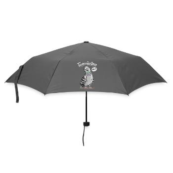 Taubenflüsterer I Taube Stadttaube Vogelhumor - Regenschirm (klein) - Grau - Vorne