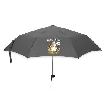 Hühnerflüsterer I Huhn Hühner Bauernhof Humor - Regenschirm (klein) - Grau - Vorne