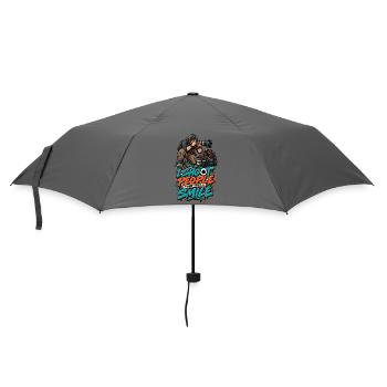 Ich knipse Leute und sie lächeln - Regenschirm (klein) - Grau - Vorne