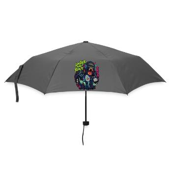 Lauter als Realität Neon-Gorilla - Regenschirm (klein) - Grau - Vorne