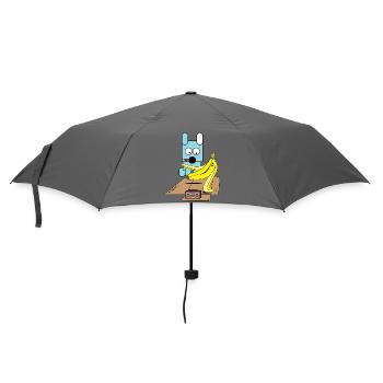 Bananen-Boogie-Welpe - Regenschirm (klein) - Grau - Vorne