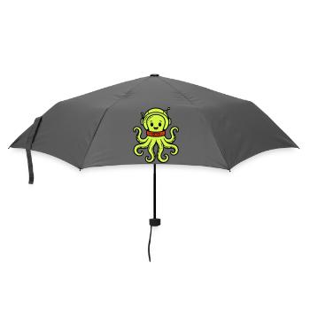 Niedlicher Alien - Regenschirm (klein) - Grau - Vorne
