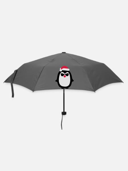 Santa penguin - Umbrella (small) - grey