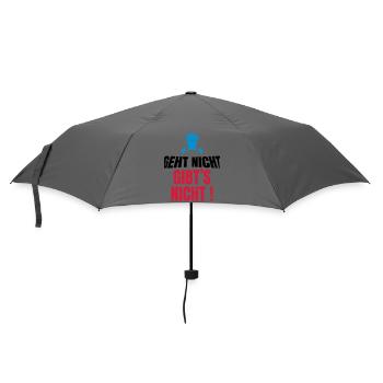 geht nicht gibt's nicht, lustiger Handwerker - Regenschirm (klein) - Grau - Vorne