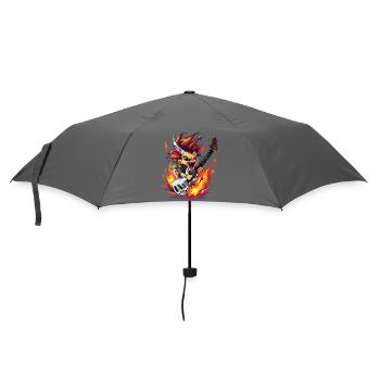 Flame Rocker Cartoon Guitarist - Umbrella (small) - grey - Front