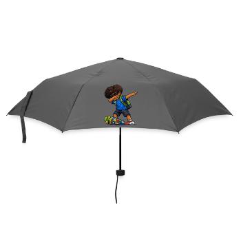 Dabbing ABC-Schütze Afro - Regenschirm (klein) - Grau - Vorne