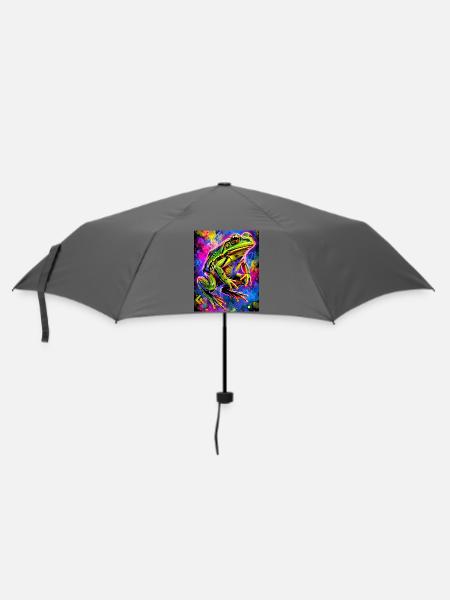 Frosch - Regenschirm (klein) - Grau