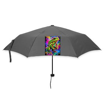 Frosch - Regenschirm (klein) - Grau - Vorne