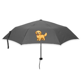 Mignon Golden Retriever – Chien rétro en pixel art - Parapluie standard - bruyère - Devant
