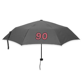 90. 90 JAHRE. 90-JÄHRIGES JUBILÄUM. 90-JÄHRIGES JUBILÄUM. - Regenschirm (klein) - Grau - Vorne