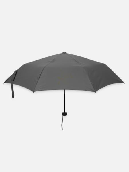 Goldene Linienkaskade - Regenschirm (klein) - Grau