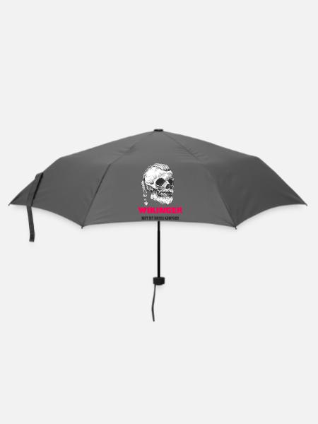 Wikinger Totenkopf Design - Regenschirm (klein) - Grau