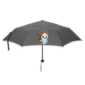 Happy Halloween Gespenst - Spooky Ghost - Regenschirm (klein) - Grau - Vorne