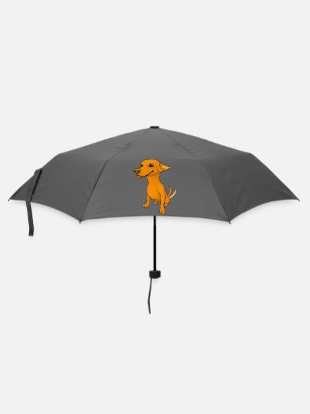 Lächeln - Regenschirm (klein) - Grau