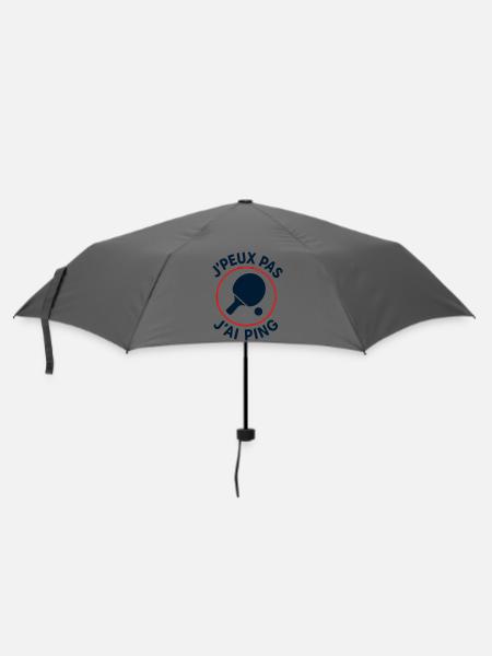 Ich kann nicht, ich ping. - Regenschirm (klein) - Grau
