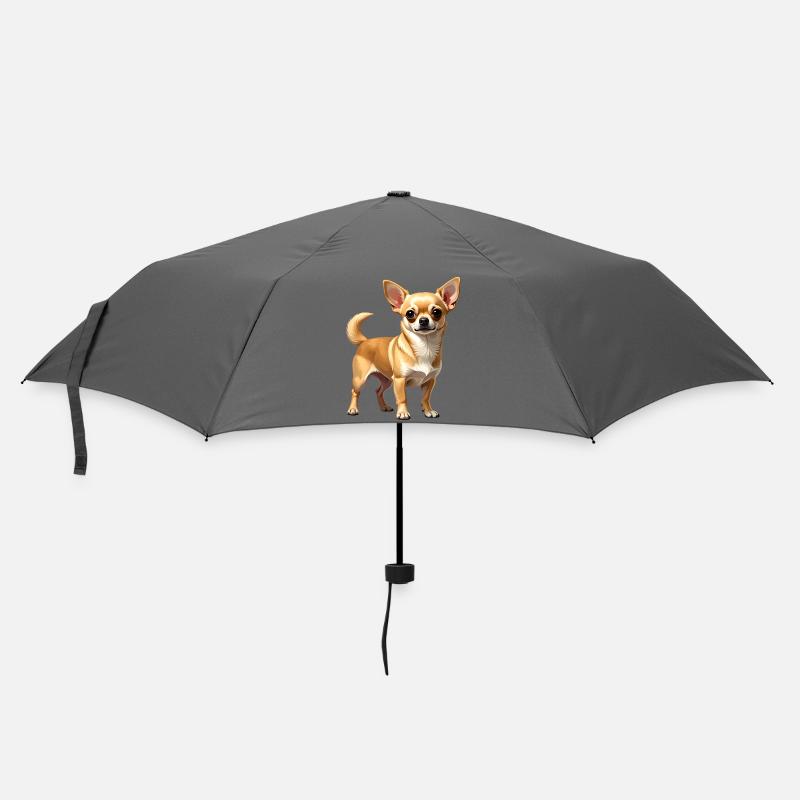 Fawn Chihuahua - Regenschirm (klein) - Grau