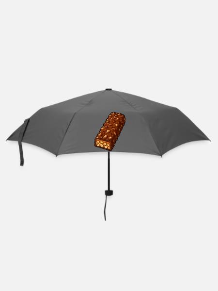 Knuspriger Nuss-Schokoriegel - Regenschirm (klein) - Grau