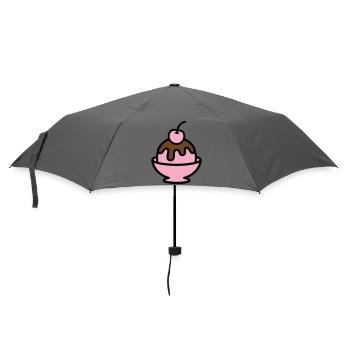 Sundae Cherry Artwork - Umbrella (small) - grey - Front