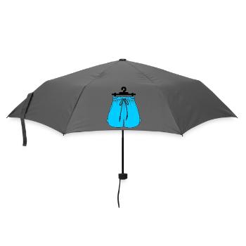 Blaue Sportshorts oder Jogginghosen an der Kleidung h - Regenschirm (klein) - Grau - Vorne