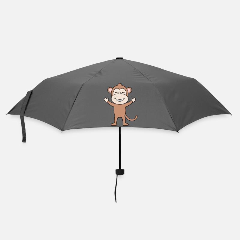 Affe Affen - Regenschirm (klein) - Grau