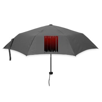 Copenhagen Red Gradient Typo - Umbrella (small) - grey - Front