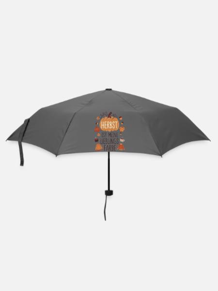Herbst ist meine Lieblingsfarbe - Regenschirm (klein) - Grau