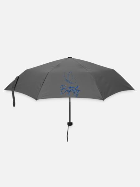 Butterfly - Regenschirm (klein) - Grau