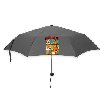 Drôle de bande dessinée du duel des chats orange - Parapluie standard - bruyère - Devant