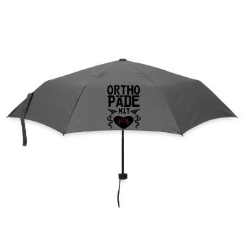 Orthopäde mit Herz Geschenk - Regenschirm (klein) - Grau - Vorne
