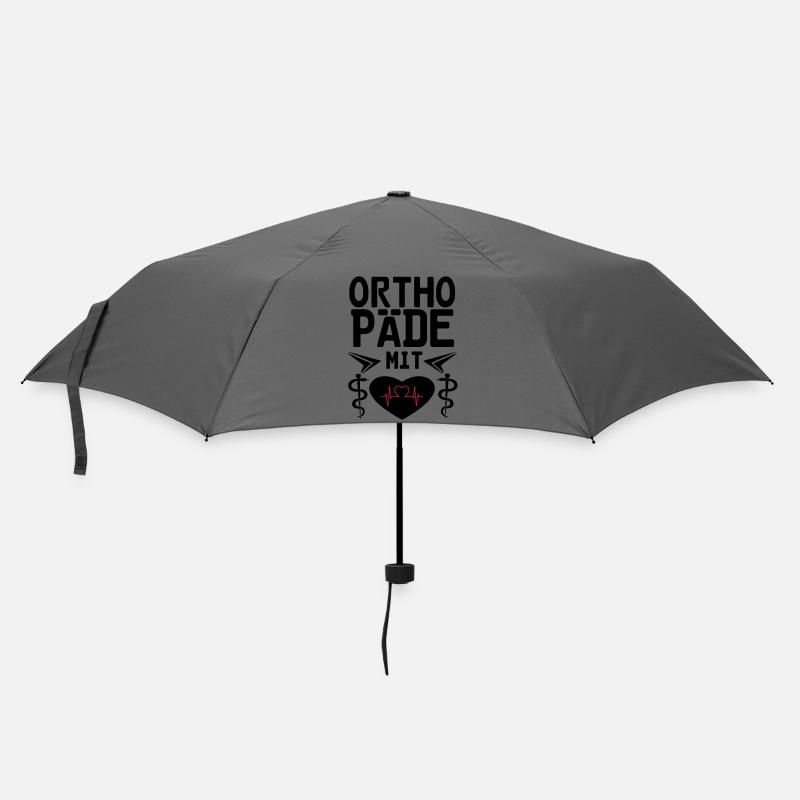 Orthopäde mit Herz Geschenk - Regenschirm (klein) - Grau
