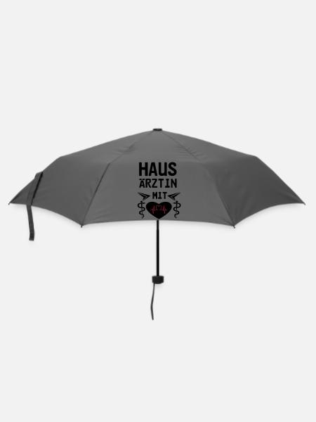 Hausärztin mit Herz Geschenk - Regenschirm (klein) - Grau
