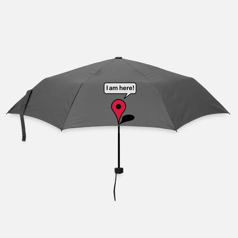 I am here! Google Maps - Regenschirm (klein) - Grau