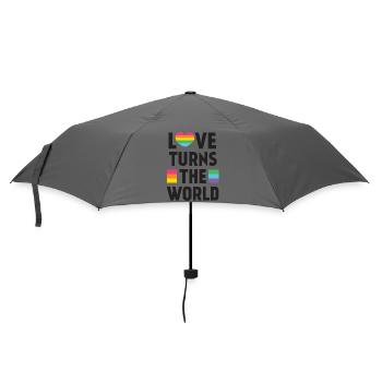 Pride Month LGBT - Liebe dreht die Welt - Regenschirm (klein) - Grau - Vorne