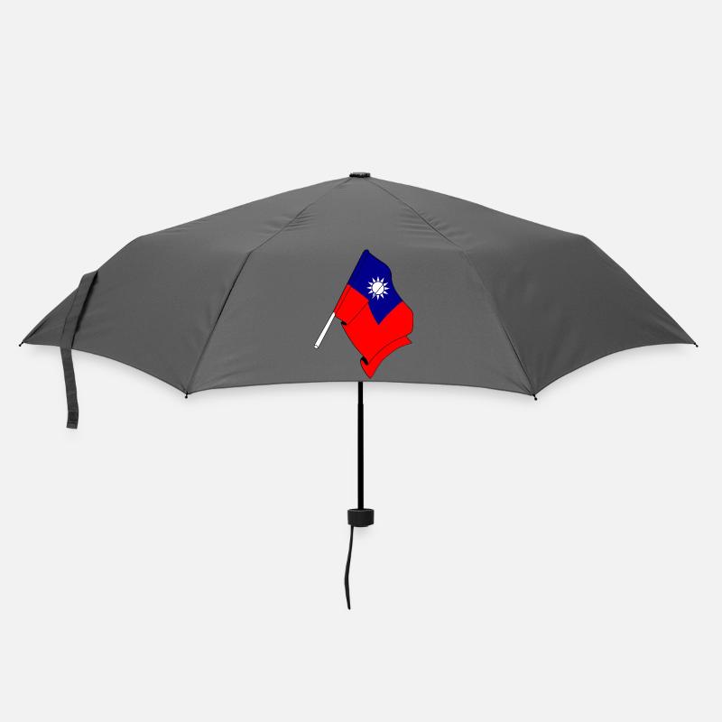 Flagge von Taiwan - Regenschirm (klein) - Grau