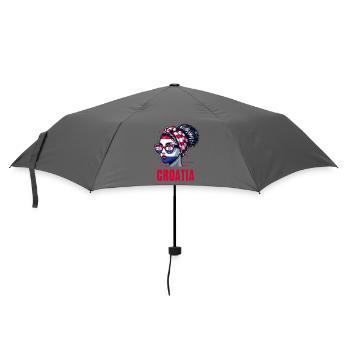 Élégante Croatie Girl : Rétro chic avec une touche moderne - Parapluie standard - bruyère - Devant
