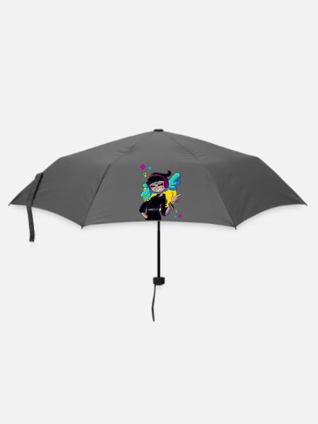 Musikalisches Mädchen - Regenschirm (klein) - Grau