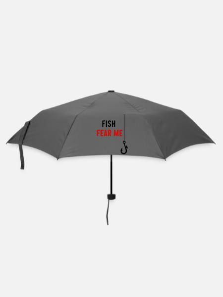 Fish Fear Me - Regenschirm (klein) - Grau