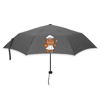 Chef Bear - Regenschirm (klein) - Grau - Vorne