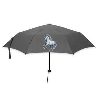 Pferd - Regenschirm (klein) - Grau - Vorne