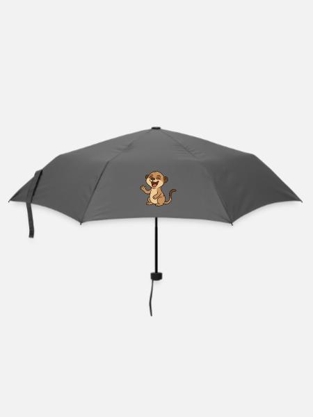 lachendes_Erdmaennchen - Umbrella (small) - grey