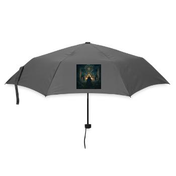 Runenring der Nachtmagie - Regenschirm (klein) - Grau - Vorne