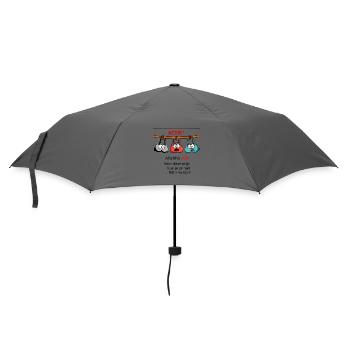 Action Hanging Peppers Cartoon - Regenschirm (klein) - Grau - Vorne