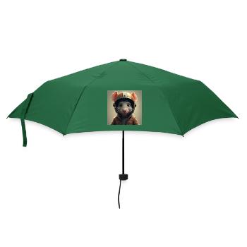 The little biker rat - Umbrella (small) - bottlegreen - Front