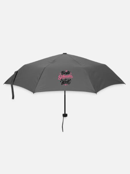 Beste Schwester der Welt Pink Design - Regenschirm (klein) - Grau